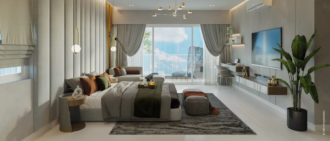 Spacious Bedroom In 2 BHK Flats In Pimpri Chinchwad
