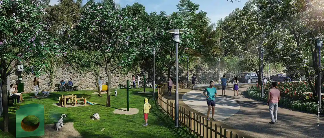 Dedicated Pet Area In Mahindra Citadel 2 BHK Flats Pune