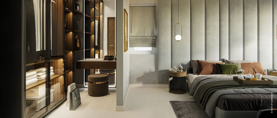 Modern Wardrobe Space In 2 BHK Apartments In Pune
